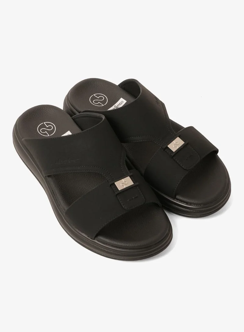 كومفورت بلس صنادل رجالية مريحة فائقة الأناقة سوداء